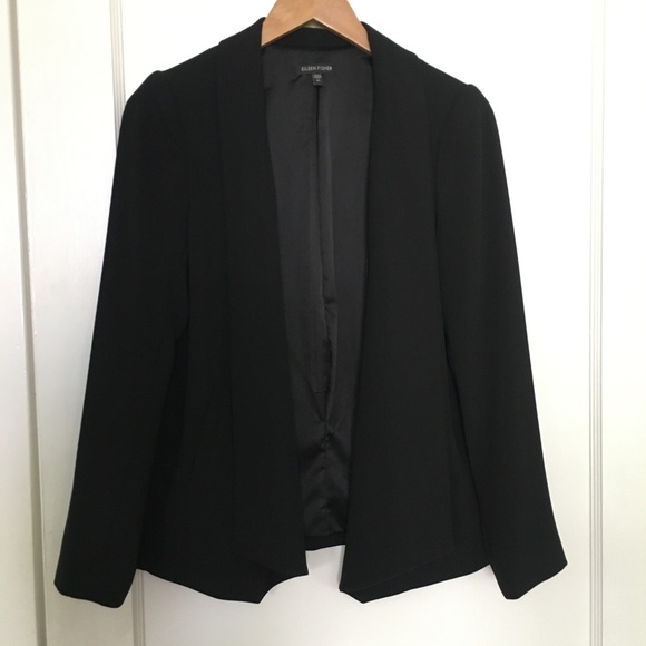 Eileen Fisher Jackets & Blazers - Eileen Fisher Open Front Shawl Collar Blazer XS S